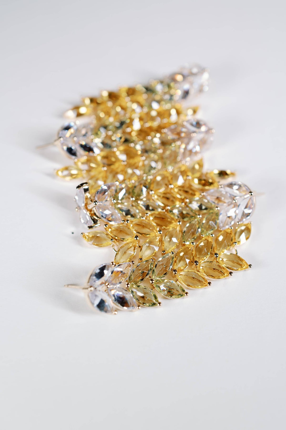 Canary Yellow Crystal Statement Earrings