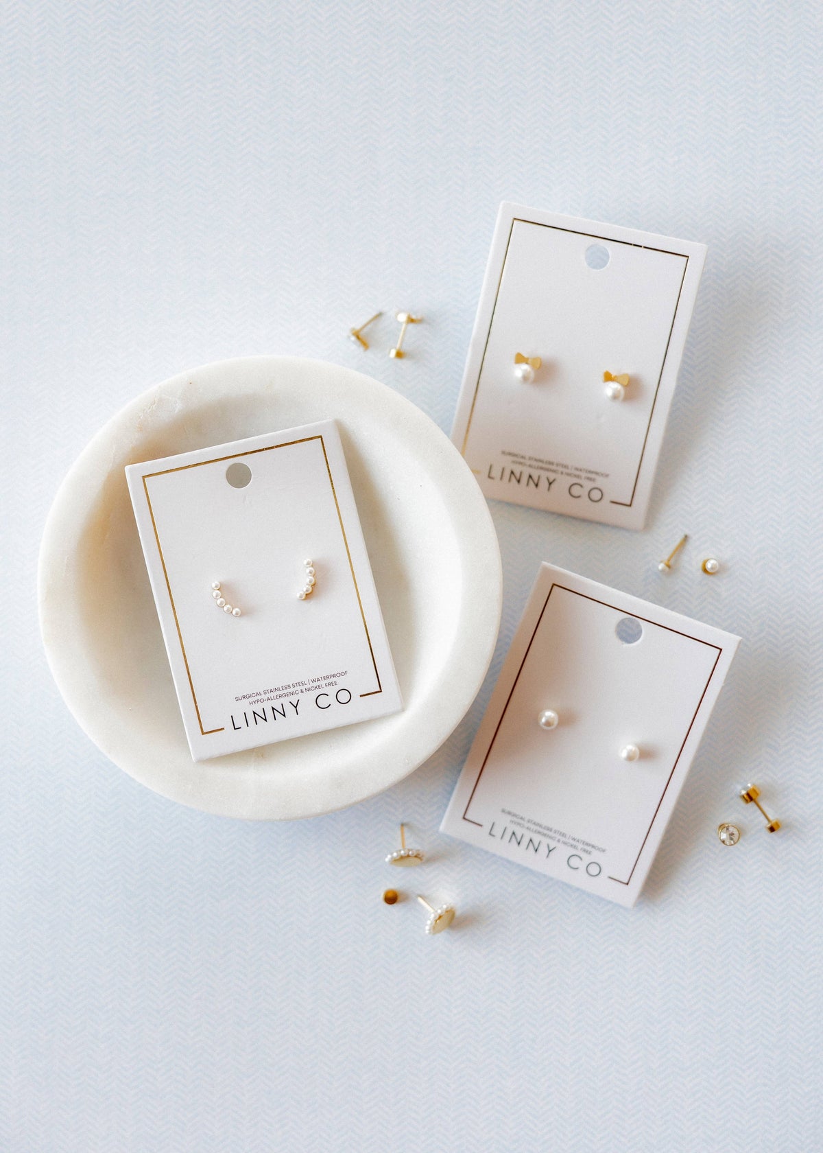Screwback Stud Earrings - Payton Pearl White 5mm