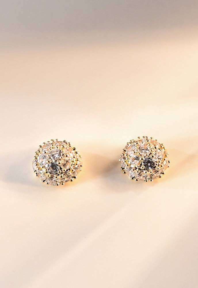 Lustre Bloom Studs in Gold