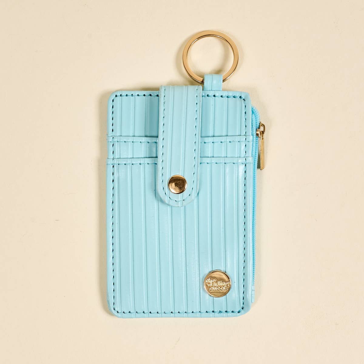 Ripple Ridge Keychain Wallet–Blue