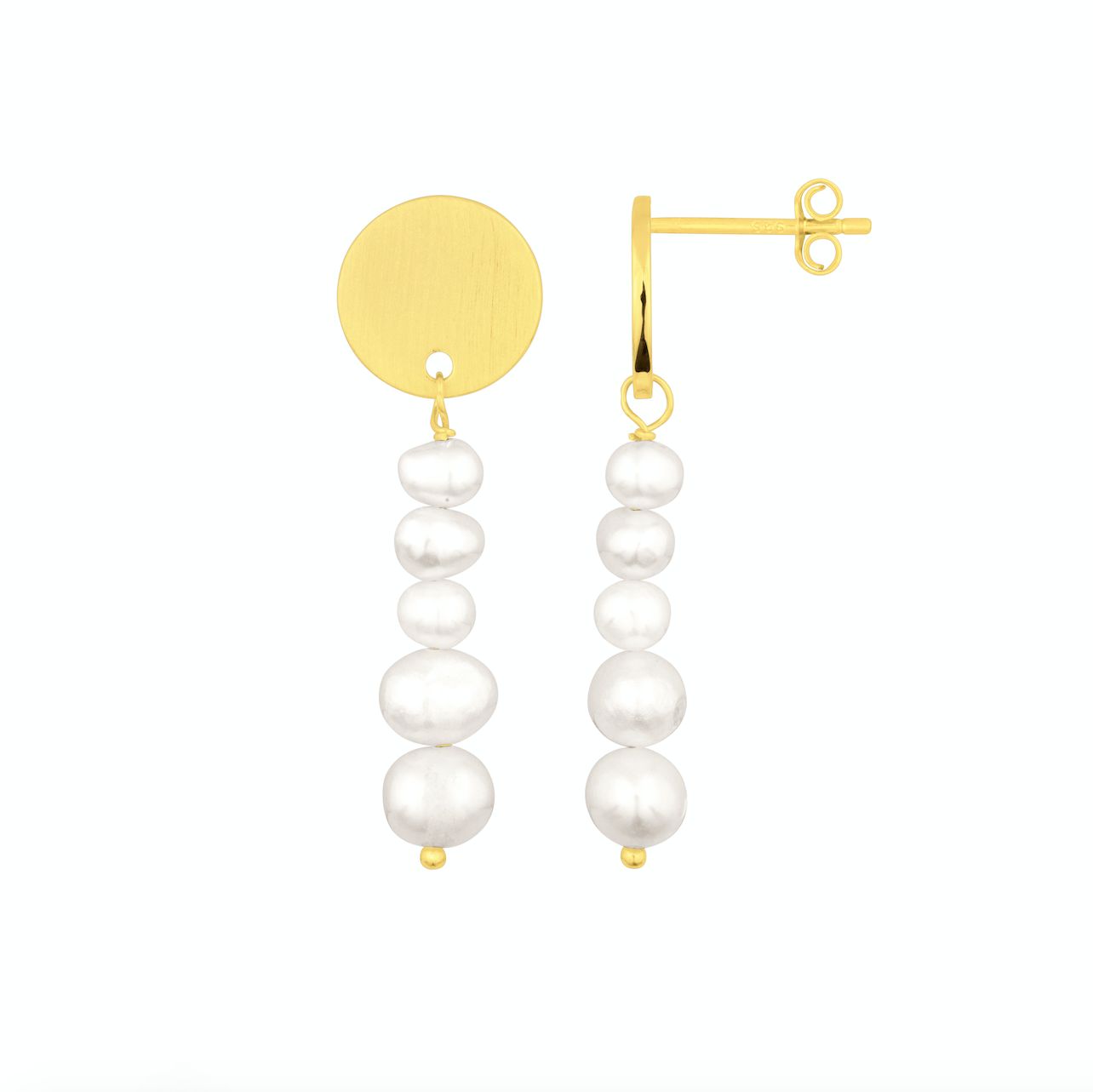 MARGARET DROP STUDS GOLD: GOLD