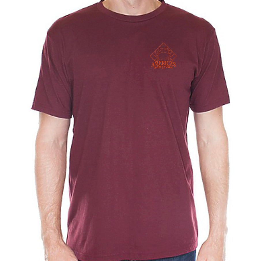 Americas Hometown Crab Unisex T-Shirt - Maroon