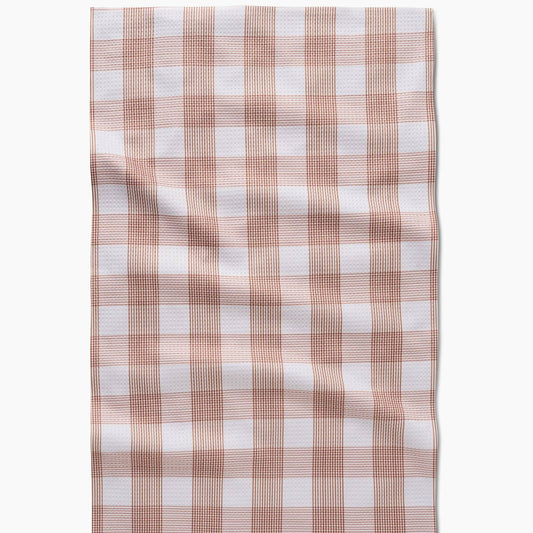 Vintage Gingham Natural Tea Towel