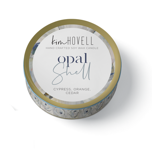 Kim Hovell Opal Shell Candle - 3oz Travel Tin