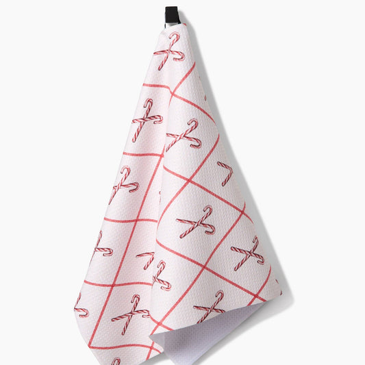 Festive Candy Canes Tea Towel
