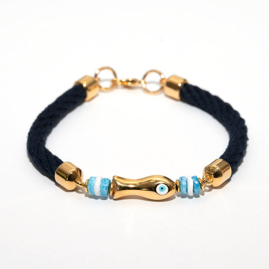 Chappie - Navy/Gold - Nautical Rope