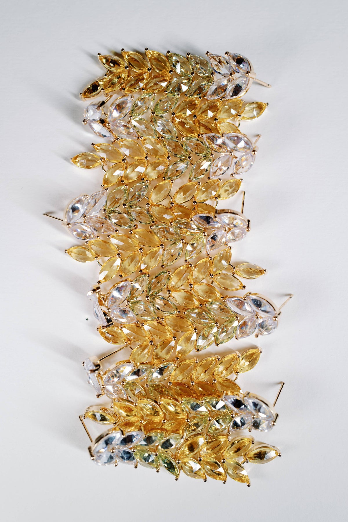 Canary Yellow Crystal Statement Earrings