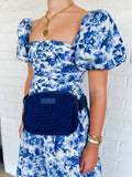 Navy Woven Belt Bag