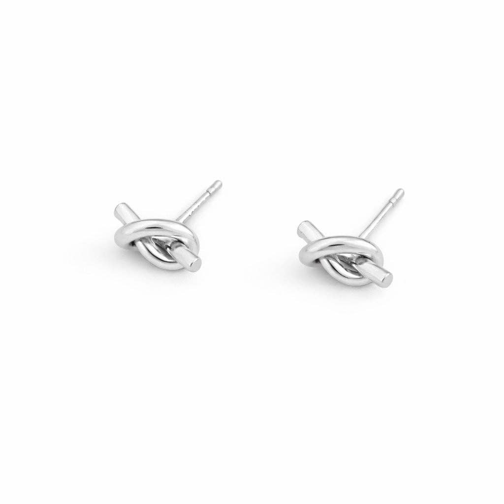 Silver Knot Studs