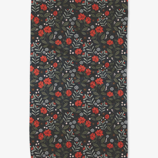 Holiday Floral Tea Towel