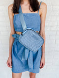 Denim Woven Belt Bag