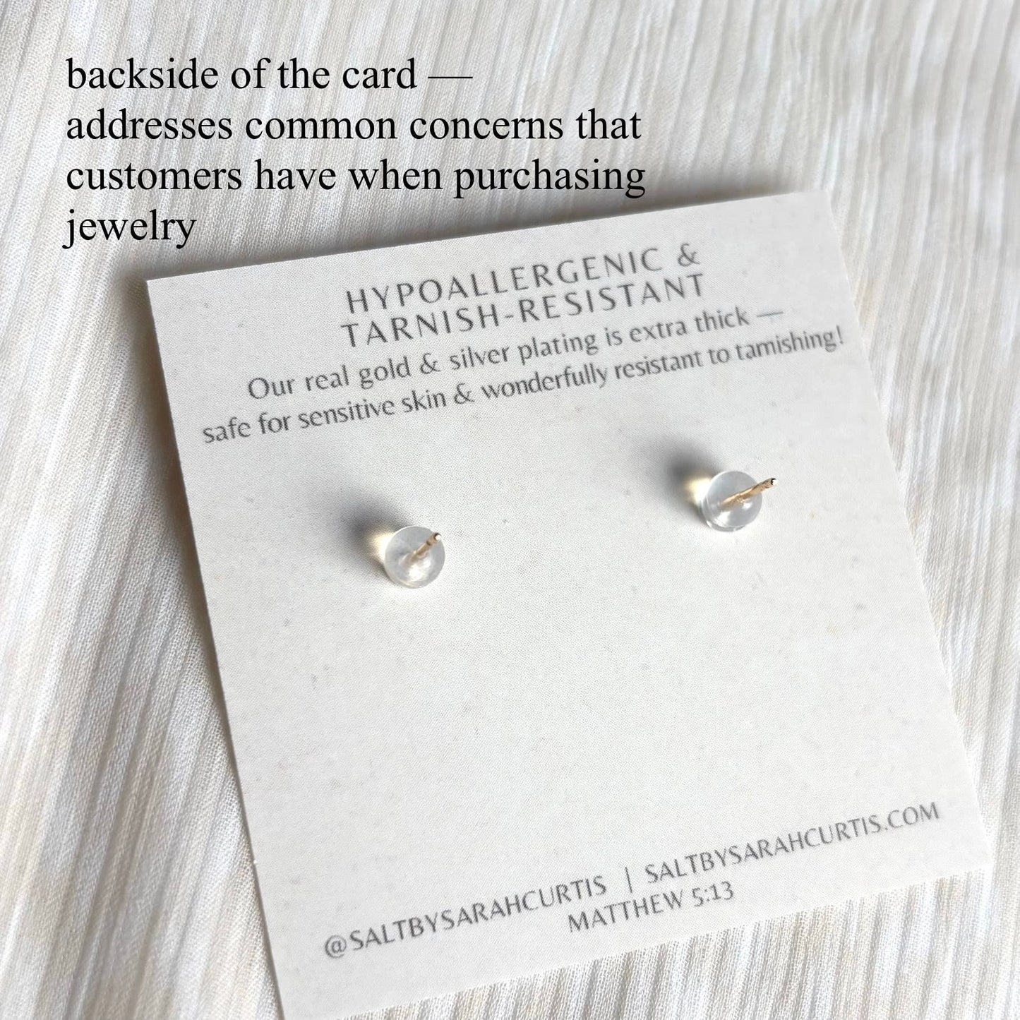 18k Gold Hammered Heart Studs
