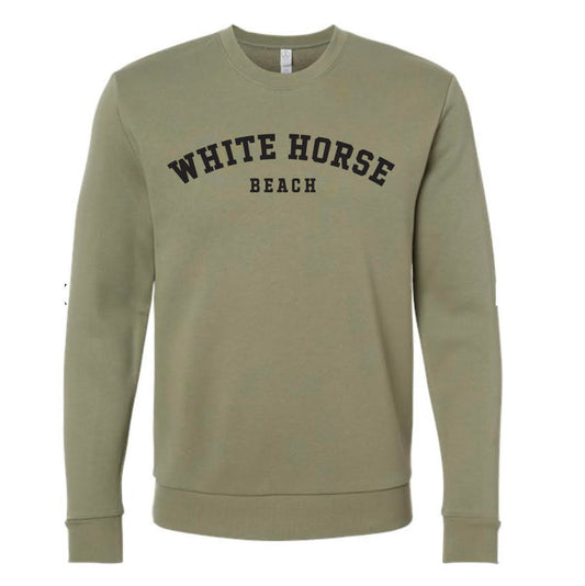 Classic White Horse Beach Crew - Army
