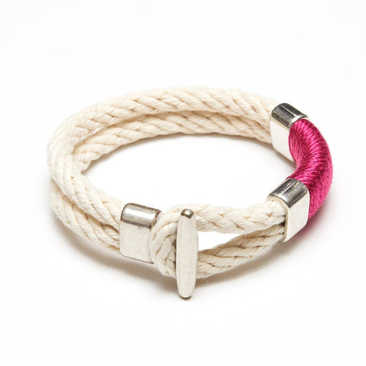 Cambridge Bracelet - Ivory/Pink/Silver