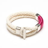 Cambridge Bracelet - Ivory/Pink/Silver