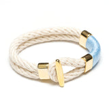 Cambridge Bracelet - Ivory/Light Blue/Gold