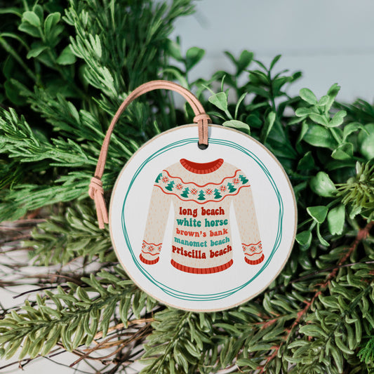 Local Beaches Ugly Sweater Ornament