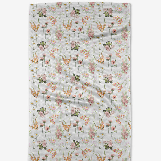 Delicate Floral Tea Towel
