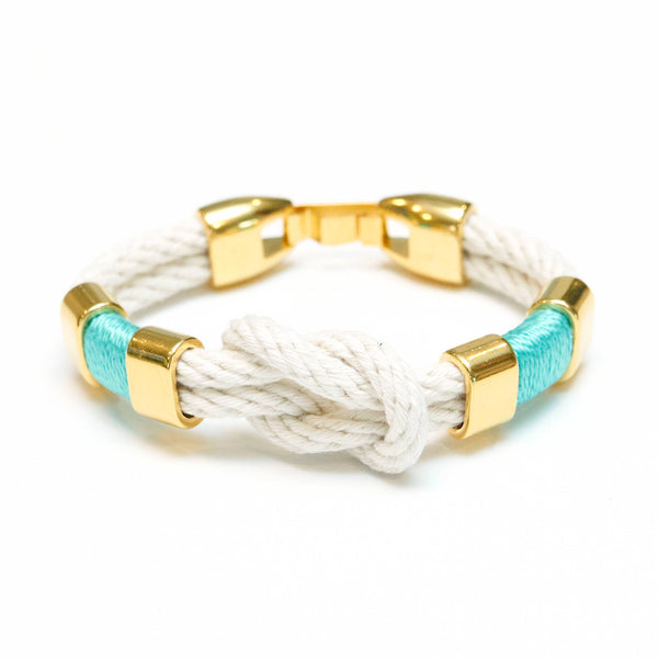 Starboard Bracelet - Ivory/Turquoise/Gold