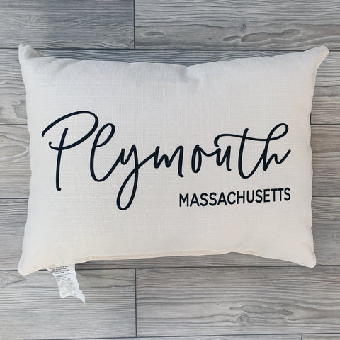 Plymouth Script Pillow