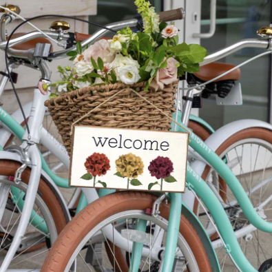 Fall Welcome Hydrangea Twine Hanging Sign