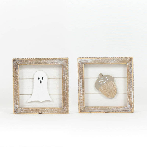 Acorn/Ghost Reversible Wood Frame