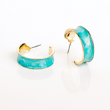 Thick Enamel Colored Hoops