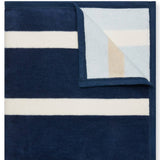Mixed Stripe Vintage Blue & Wheat Blanket
