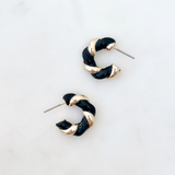 Enamel Twist Huggies